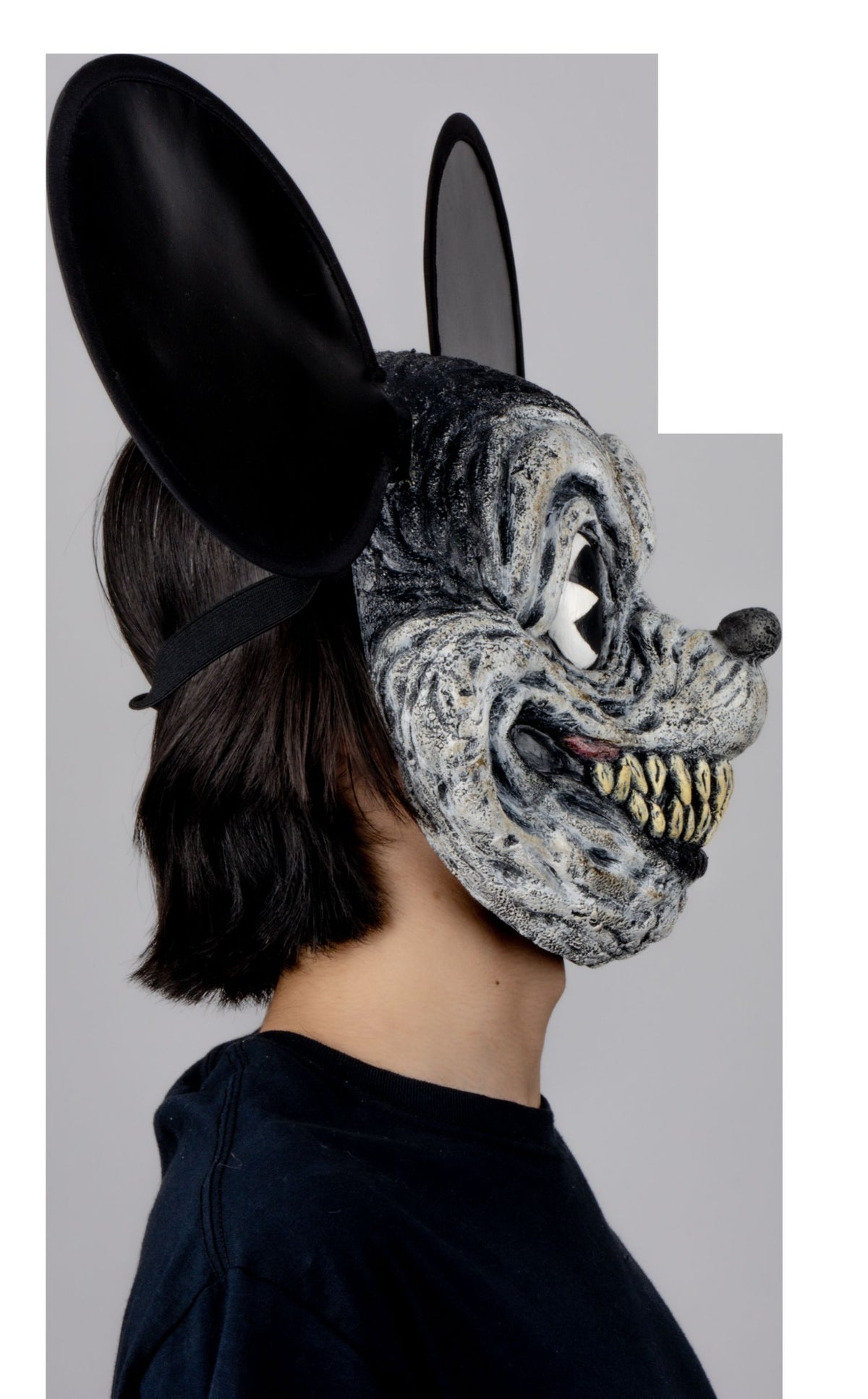 Máscara Oscuro Ratón Pege - Disfraz de Látex, Vinipiel para Halloween y Día de Muertos