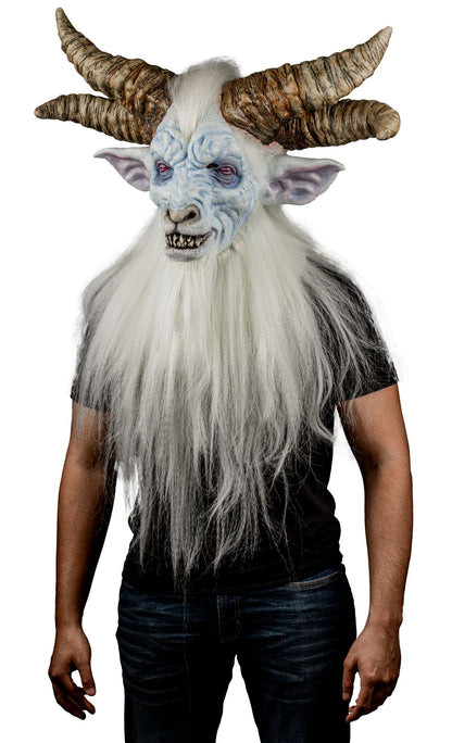 Máscara Pálido Baphomet Dios Ghoulish - Disfraz de Látex, Kanekalon para Halloween y Día de Muertos