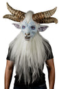Máscara Pálido Baphomet Dios Ghoulish - Disfraz de Látex, Kanekalon para Halloween y Día de Muertos