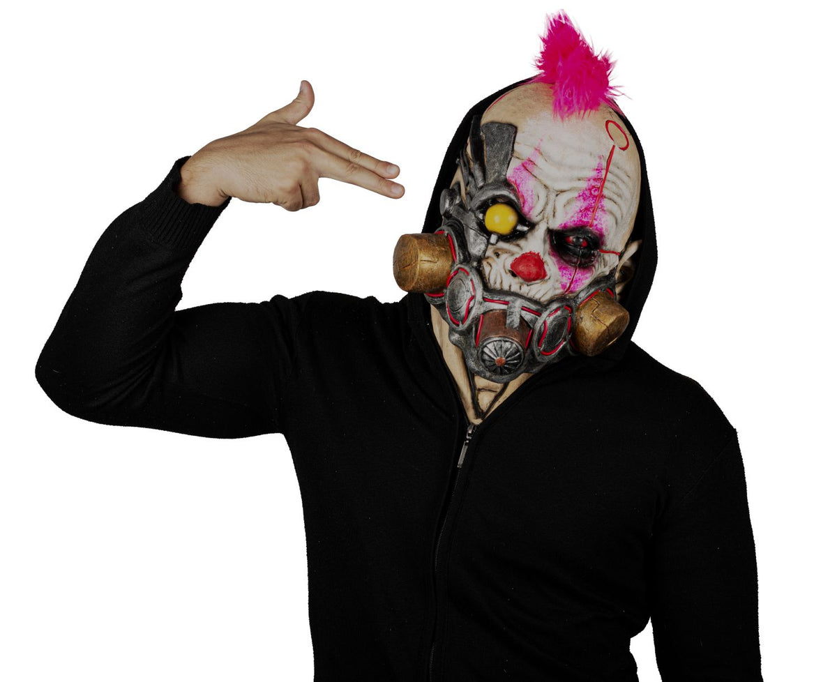 Máscara Payaso Bozal Ghoulish - Disfraz de Látex, Peluche, Hilo LED para Halloween y Día de Muertos
