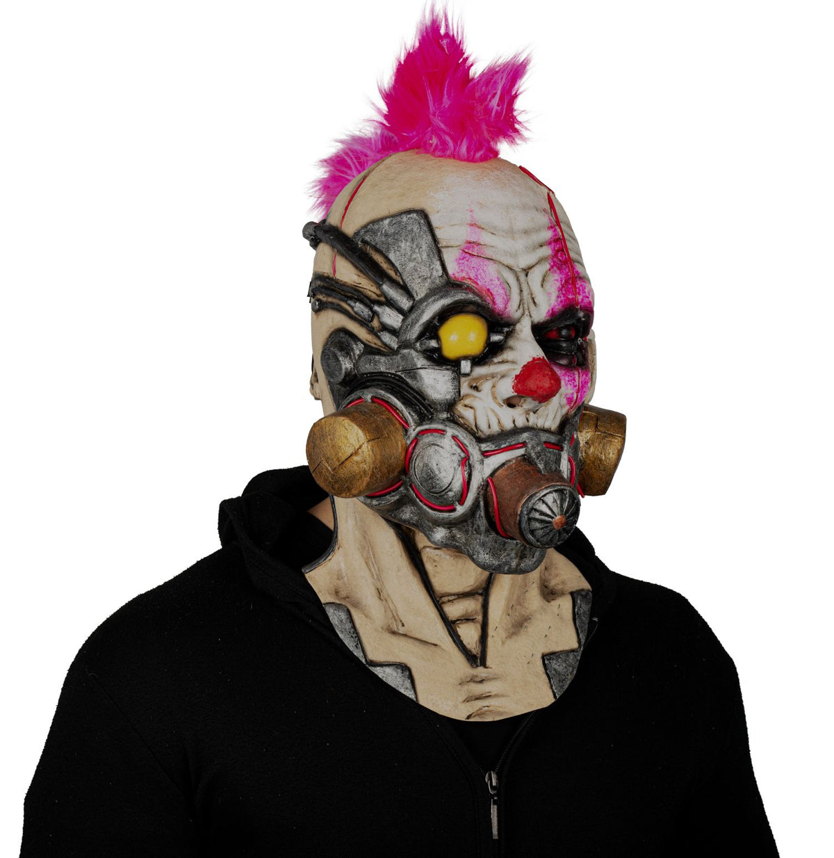 Máscara Payaso Bozal Ghoulish - Disfraz de Látex, Peluche, Hilo LED para Halloween y Día de Muertos