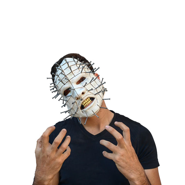 Máscara Pinhead Cara Máscara Ghoulish - Disfraz de Látex para Halloween y Día de Muertos