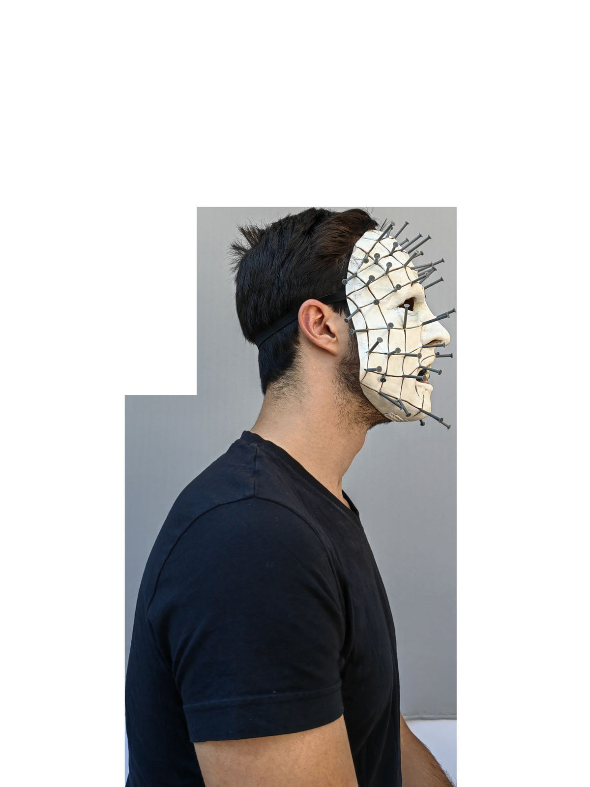 Máscara Pinhead Cara Máscara Ghoulish - Disfraz de Látex para Halloween y Día de Muertos