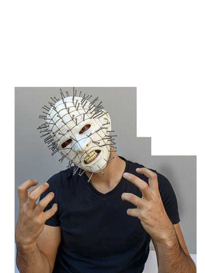 Máscara Pinhead Ghoulish - Disfraz de Látex para Halloween y Día de Muertos