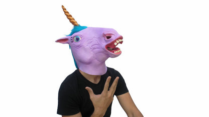 Máscara Poni Unicornio Ghoulish - Disfraz de Látex, Peluche para Halloween y Día de Muertos