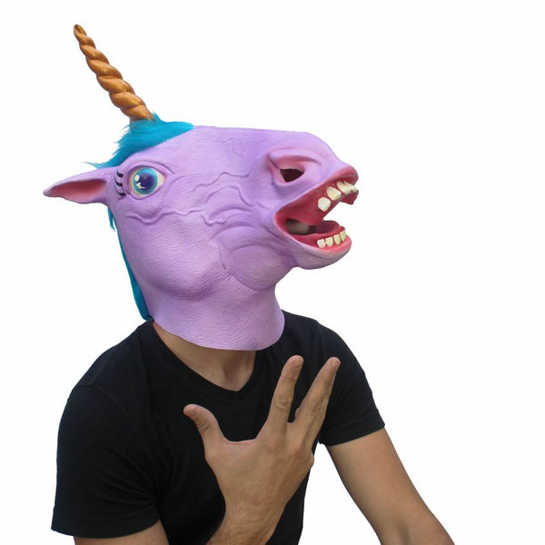 Máscara Poni Unicornio Ghoulish - Disfraz de Látex, Peluche para Halloween y Día de Muertos