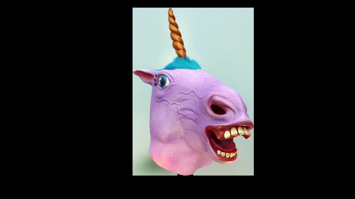 Máscara Poni Unicornio Ghoulish - Disfraz de Látex, Peluche para Halloween y Día de Muertos