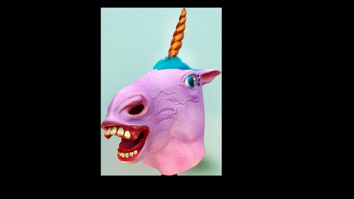 Máscara Poni Unicornio Ghoulish - Disfraz de Látex, Peluche para Halloween y Día de Muertos