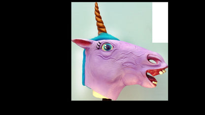 Máscara Poni Unicornio Ghoulish - Disfraz de Látex, Peluche para Halloween y Día de Muertos