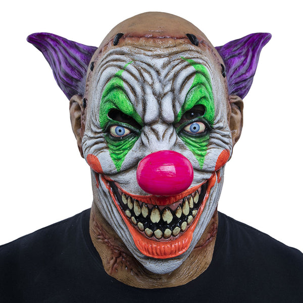 Máscara Psicópata Neón Payaso Ghoulish - Disfraz de Látex para Halloween y Día de Muertos