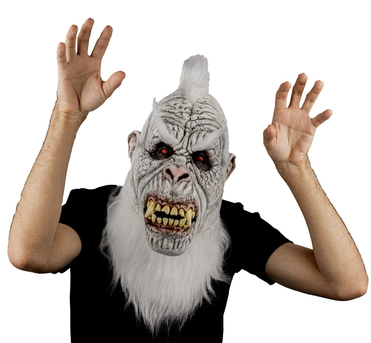 Máscara Punk Yeti Ghoulish - Disfraz de Látex, Peluche para Halloween y Día de Muertos