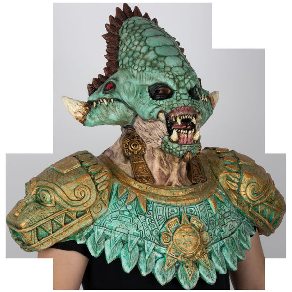 Máscara Quetzalcóatl Disfraz Kit Ghoulish - Disfraz de Látex para Halloween y Día de Muertos