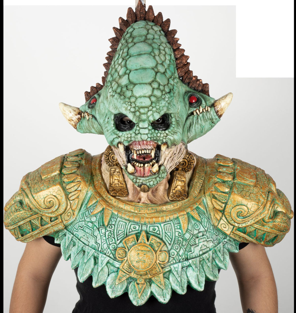 Máscara Quetzalcóatl Disfraz Kit Ghoulish - Disfraz de Látex para Halloween y Día de Muertos
