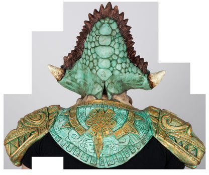 Máscara Quetzalcóatl Disfraz Kit Ghoulish - Disfraz de Látex para Halloween y Día de Muertos