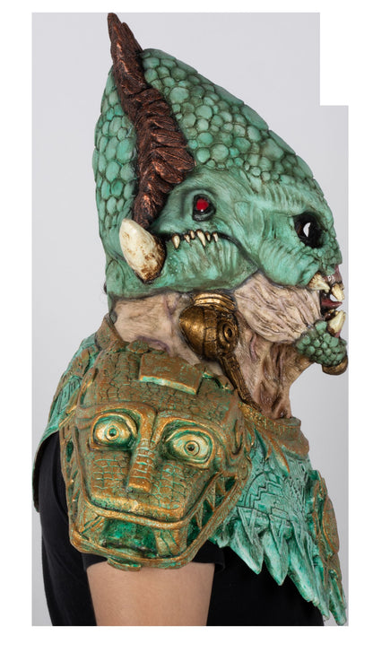 Máscara Quetzalcóatl Disfraz Kit Ghoulish - Disfraz de Látex para Halloween y Día de Muertos