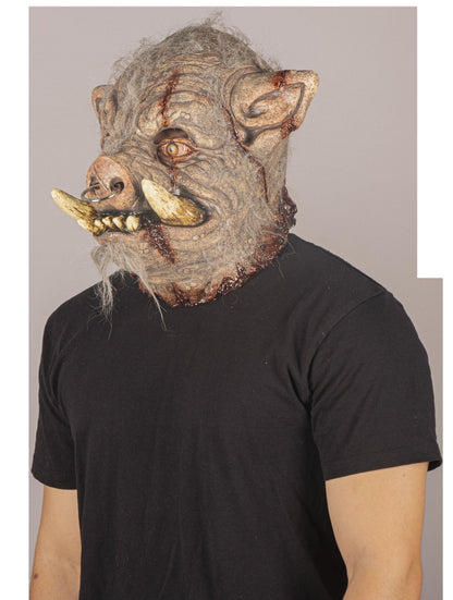 Máscara Rabioso Jabalí Ghoulish - Disfraz de Látex, Pelox, Argolla para Halloween y Día de Muertos