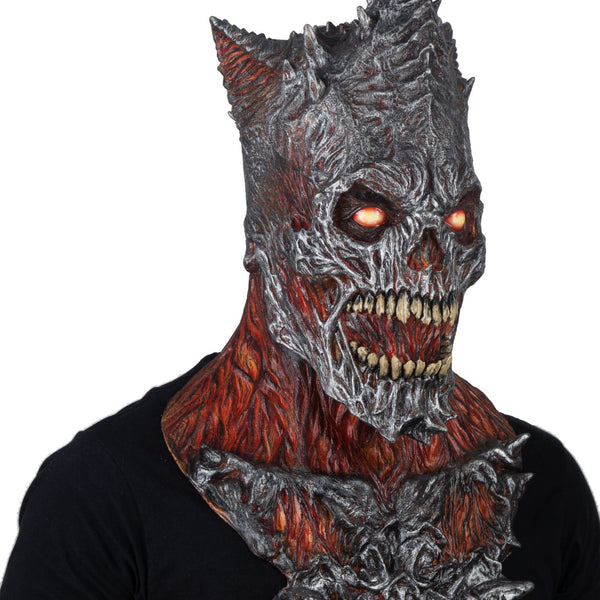 Máscara Rey Segador FUEGO Ghoulish - Disfraz de Látex para Halloween y Día de Muertos