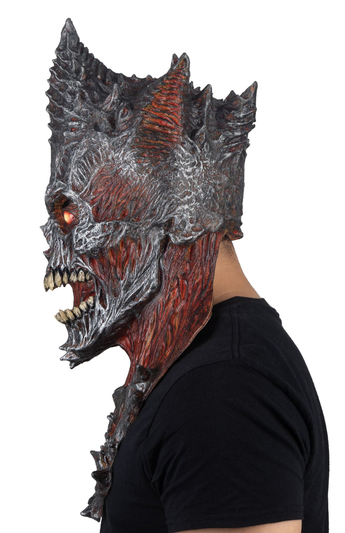 Máscara Rey Segador FUEGO Ghoulish - Disfraz de Látex para Halloween y Día de Muertos