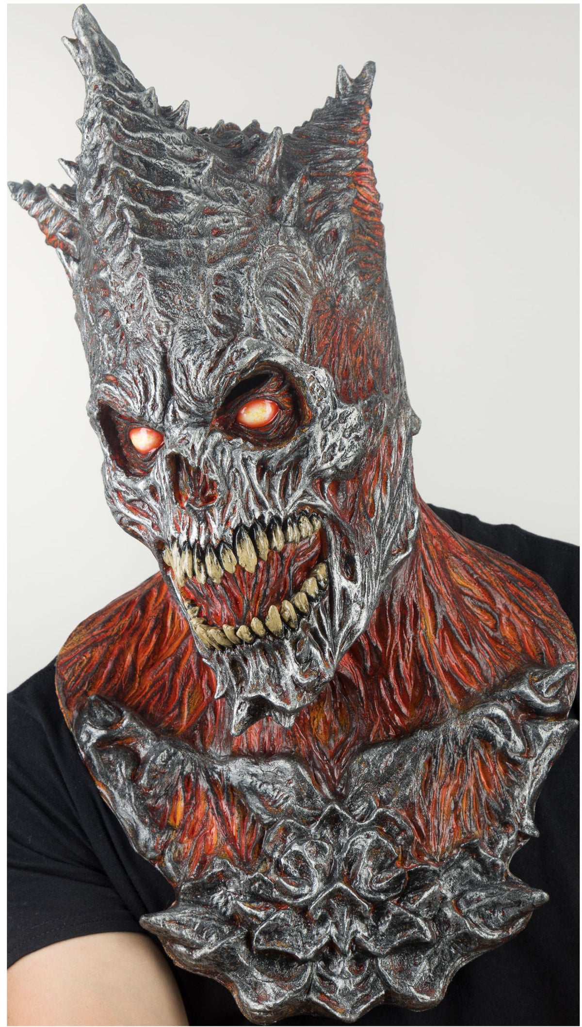 Máscara Rey Segador FUEGO Ghoulish - Disfraz de Látex para Halloween y Día de Muertos