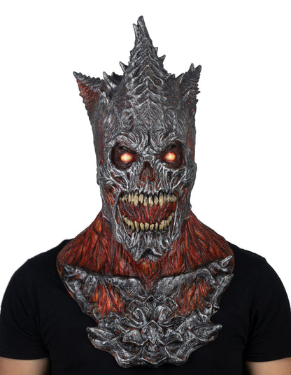 Máscara Rey Segador FUEGO Ghoulish - Disfraz de Látex para Halloween y Día de Muertos
