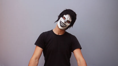 Máscara Riendo J. Jr Ghoulish - Disfraz de Látex, Peluche para Halloween y Día de Muertos