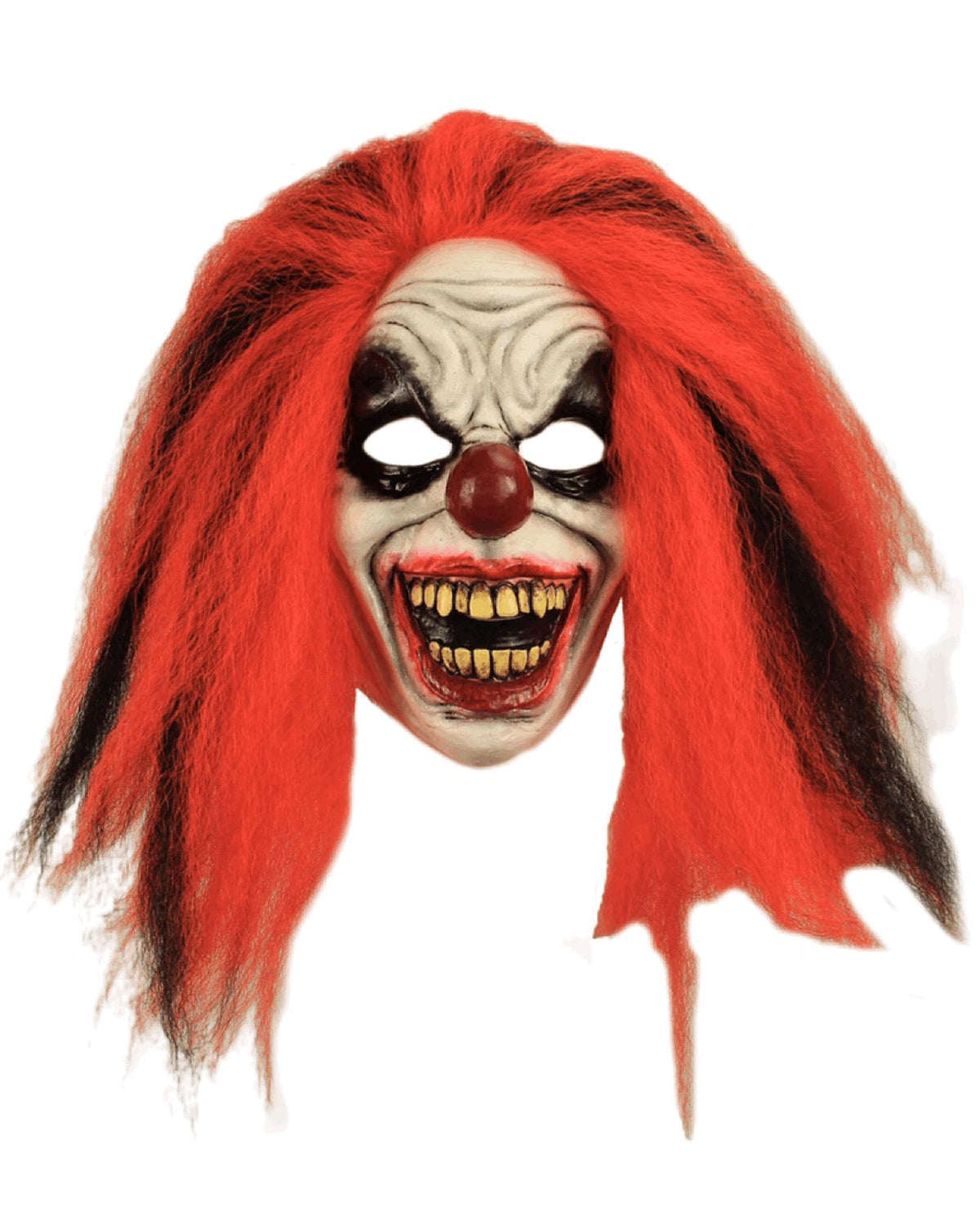 Máscara Rojizo Payaso Cara Máscara Ghoulish - Disfraz de Látex, Kanekalon para Halloween y Día de Muertos