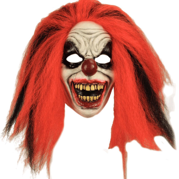 Máscara Rojizo Payaso Cara Máscara Ghoulish - Disfraz de Látex, Kanekalon para Halloween y Día de Muertos