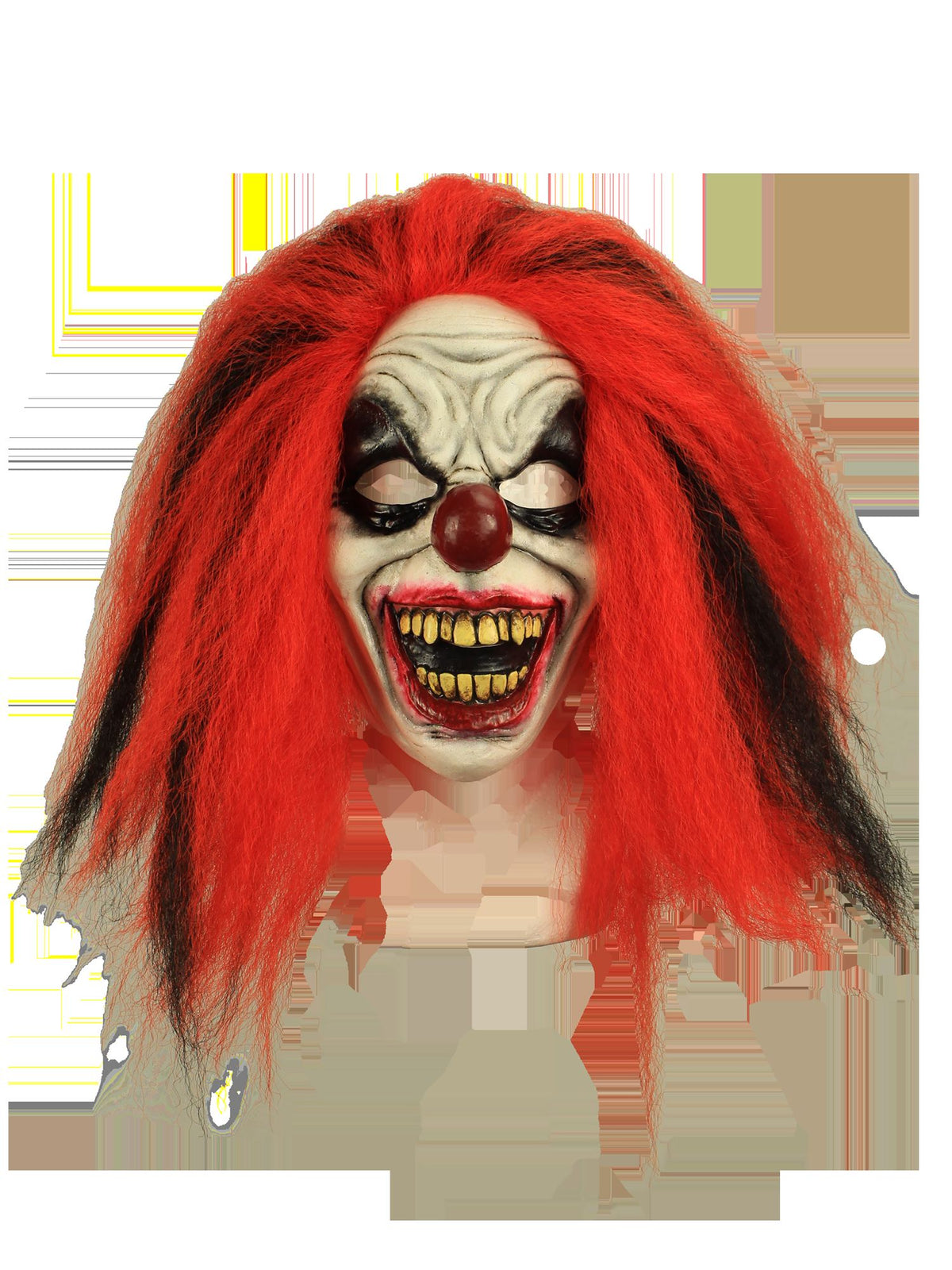 Máscara Rojizo Payaso Cara Máscara Ghoulish - Disfraz de Látex, Kanekalon para Halloween y Día de Muertos