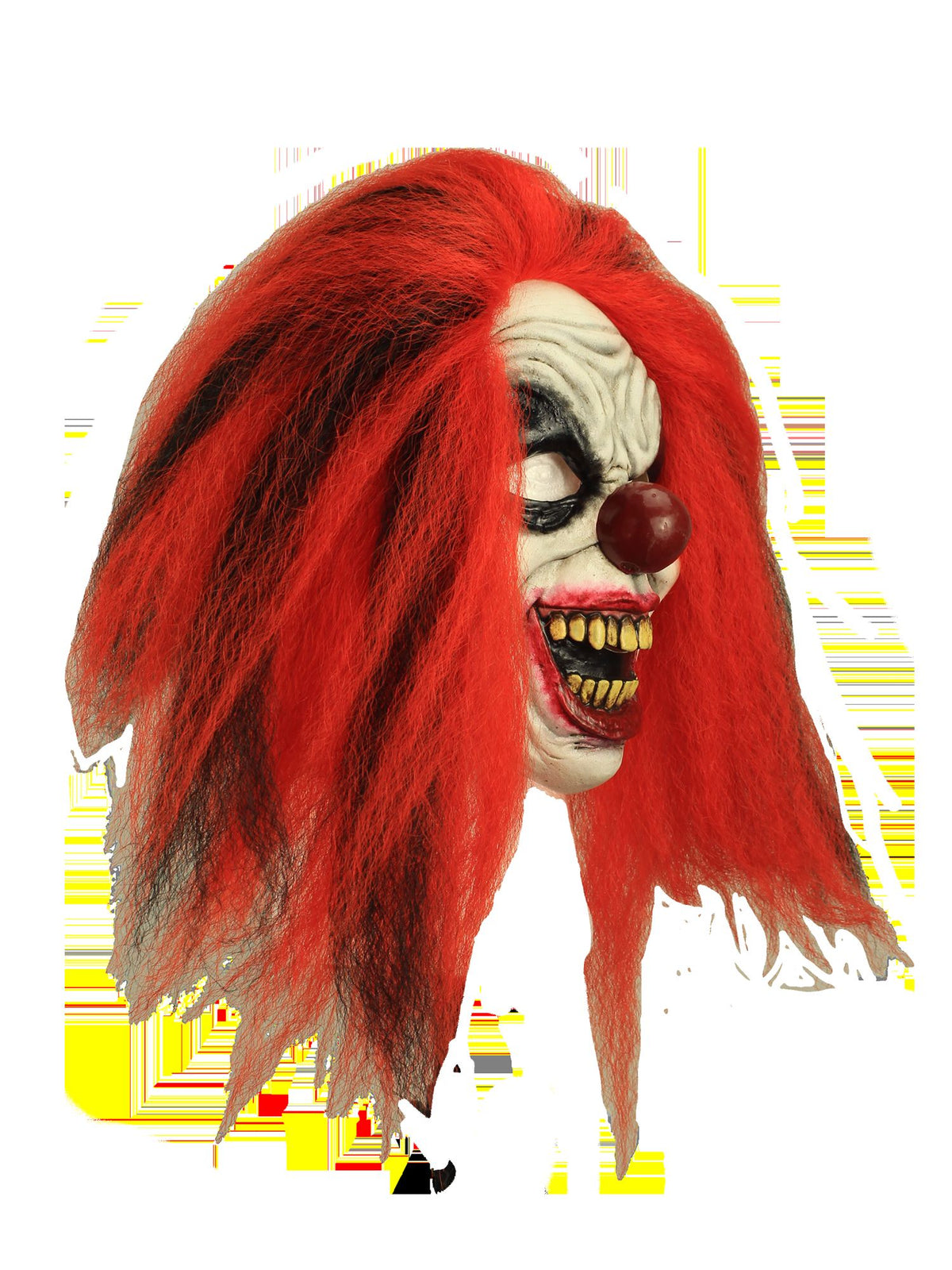 Máscara Rojizo Payaso Cara Máscara Ghoulish - Disfraz de Látex, Kanekalon para Halloween y Día de Muertos