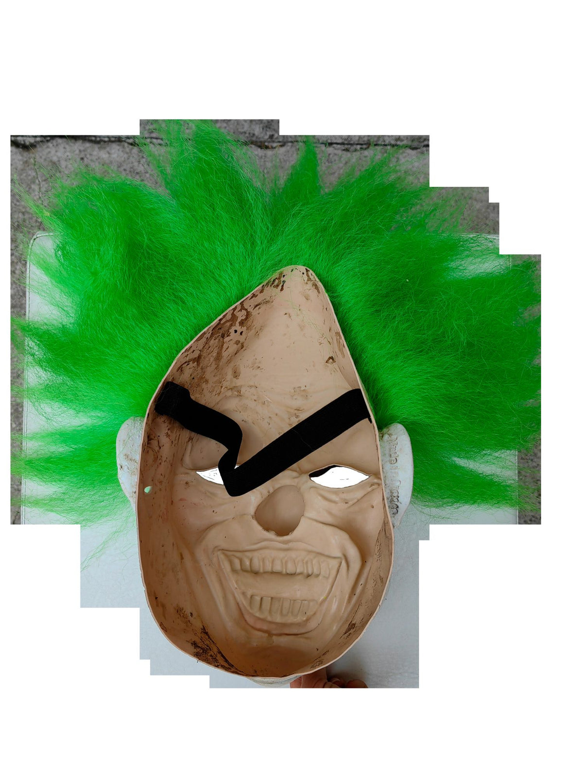 Máscara Salvaje Neón Payaso Ghoulish - Disfraz de Látex, Kanekalon para Halloween y Día de Muertos