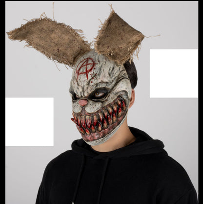 Máscara Sangre Bunny Ghoulish - Disfraz de Látex, Yute para Halloween y Día de Muertos