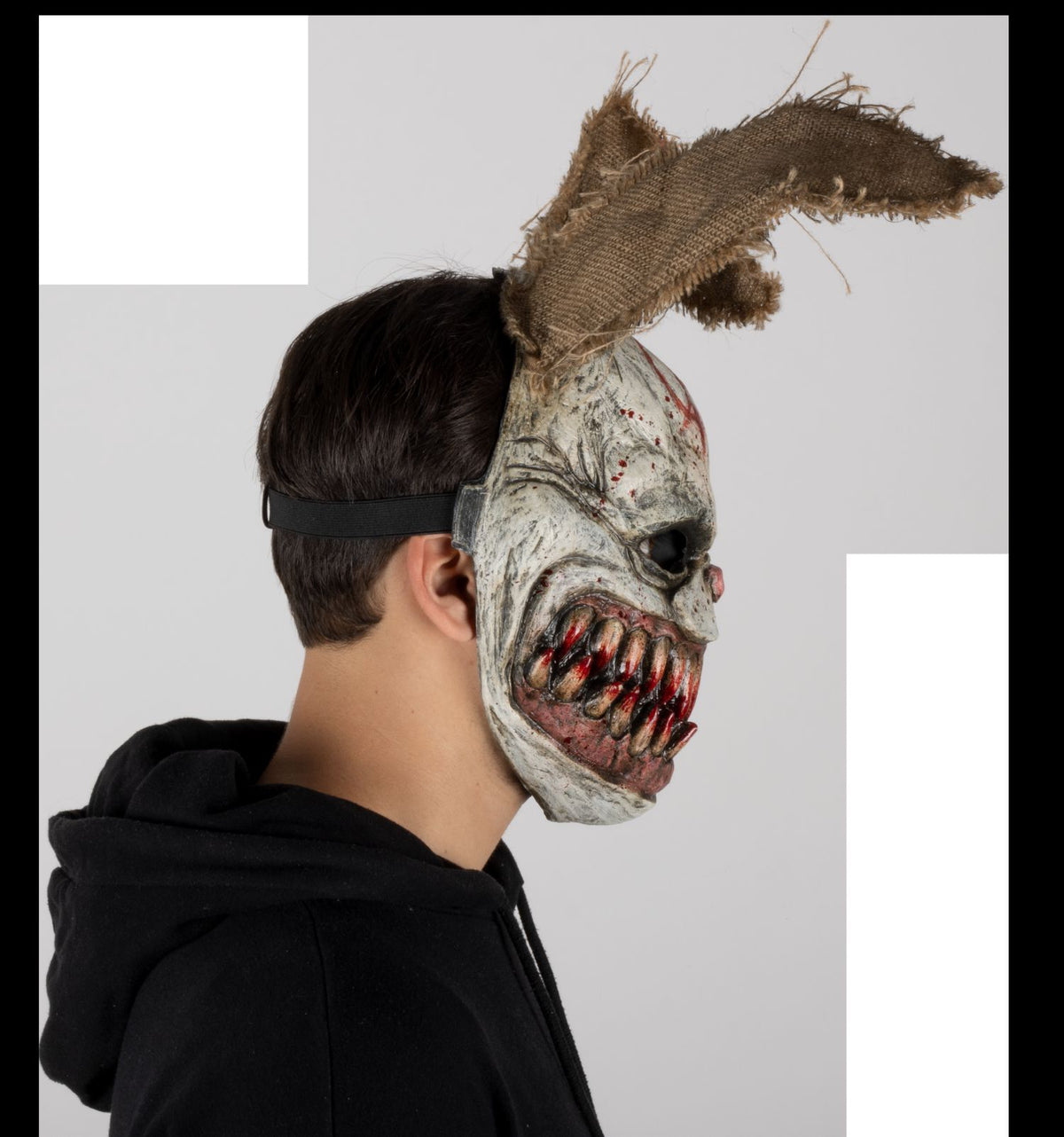 Máscara Sangre Bunny Ghoulish - Disfraz de Látex, Yute para Halloween y Día de Muertos