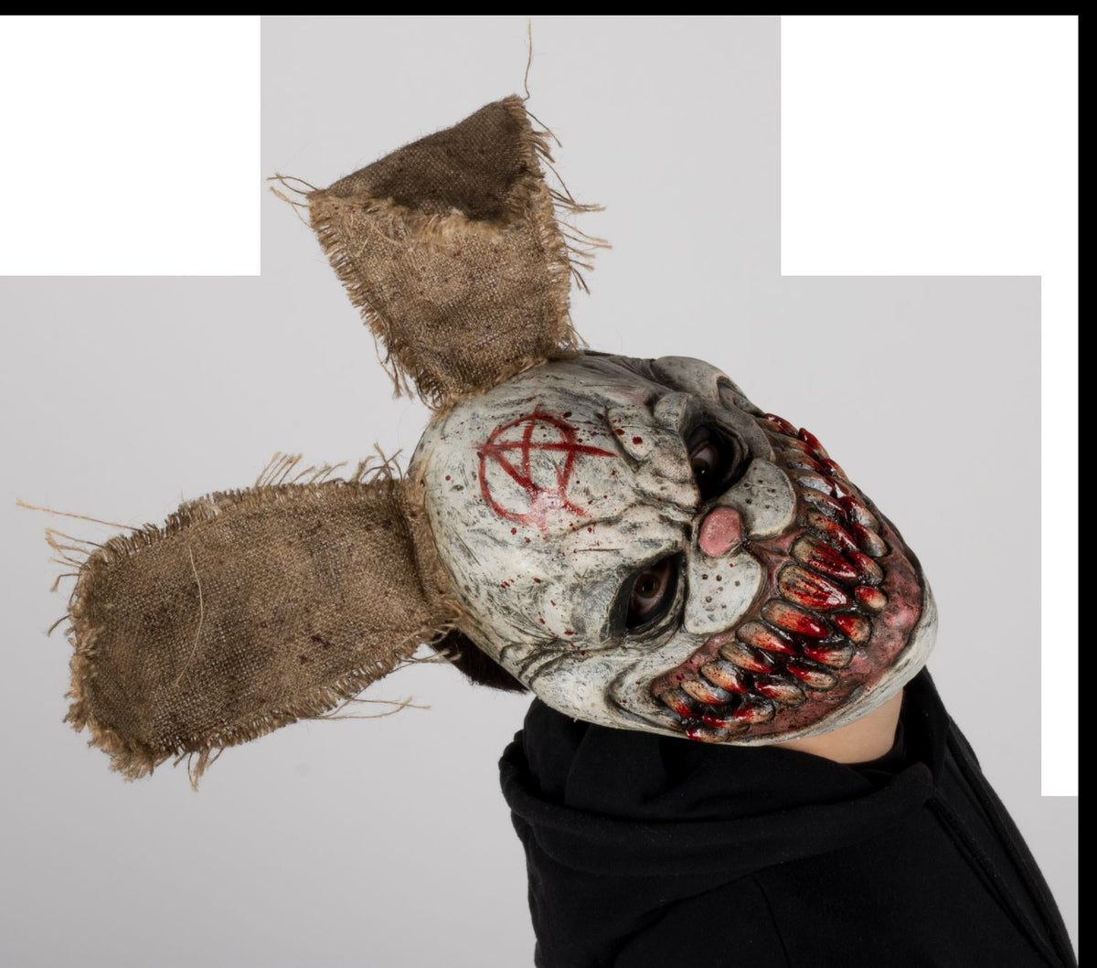 Máscara Sangre Bunny Ghoulish - Disfraz de Látex, Yute para Halloween y Día de Muertos