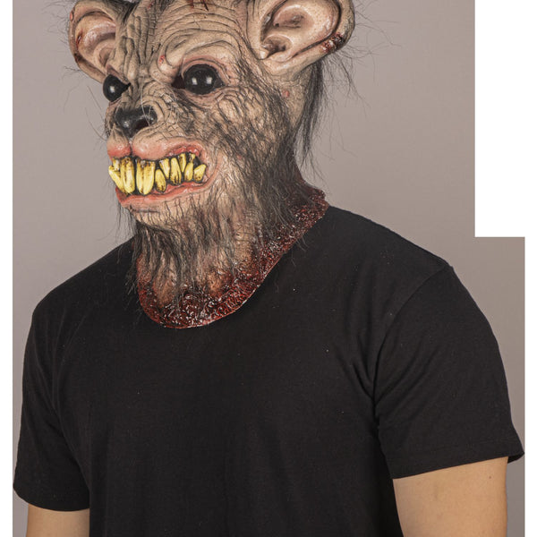 Máscara Sarnoso Rata Ghoulish - Disfraz de Látex, Kanekalon para Halloween y Día de Muertos