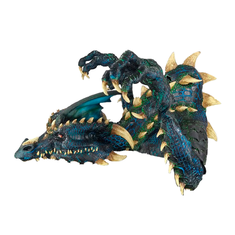Máscara Smolder Negro Dragón Ghoulish - Disfraz de Látex para Halloween y Día de Muertos