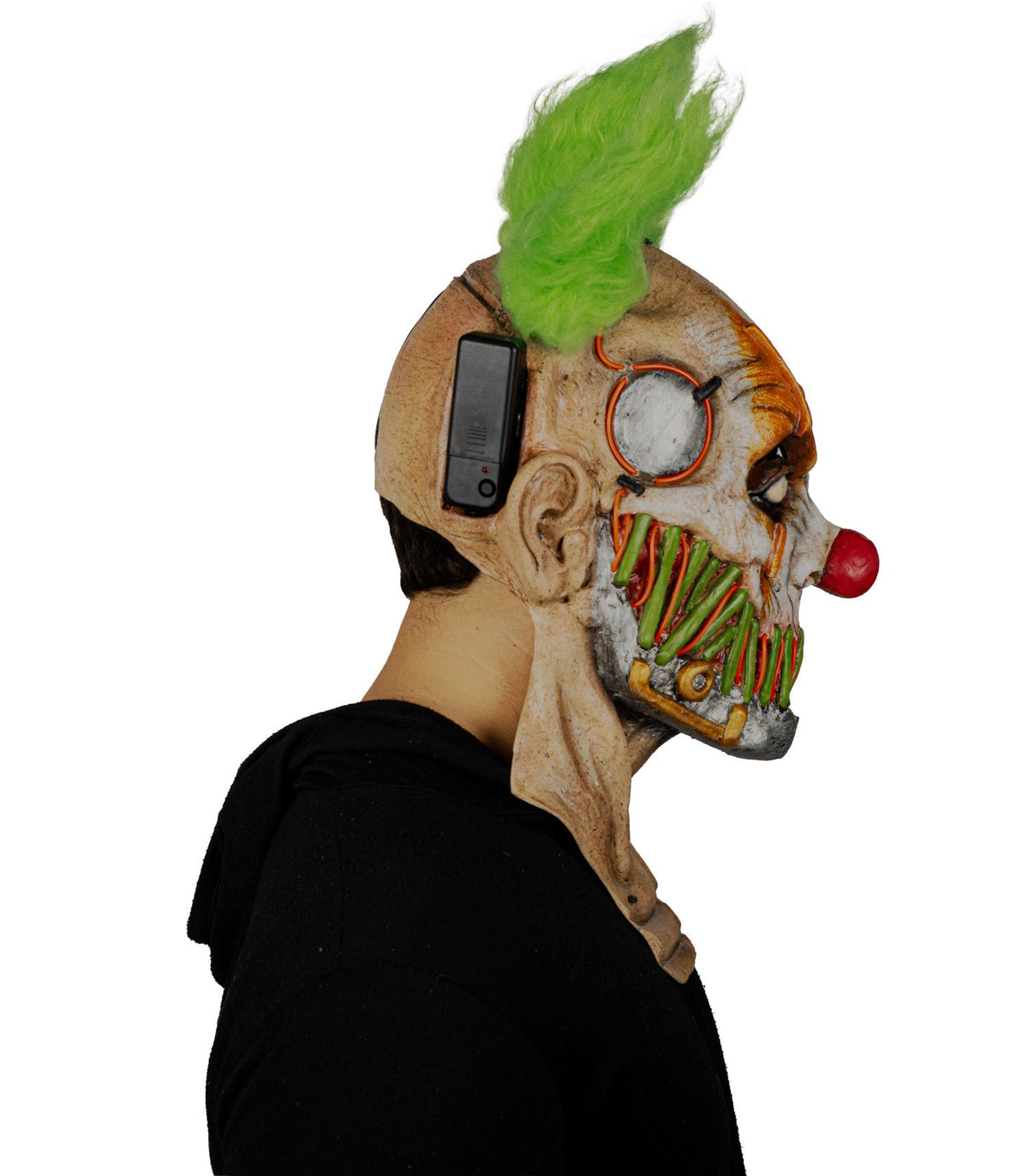 Máscara Stiched Sonrisa Payaso Ghoulish - Disfraz de Látex, Peluche, Hilo LED para Halloween y Día de Muertos