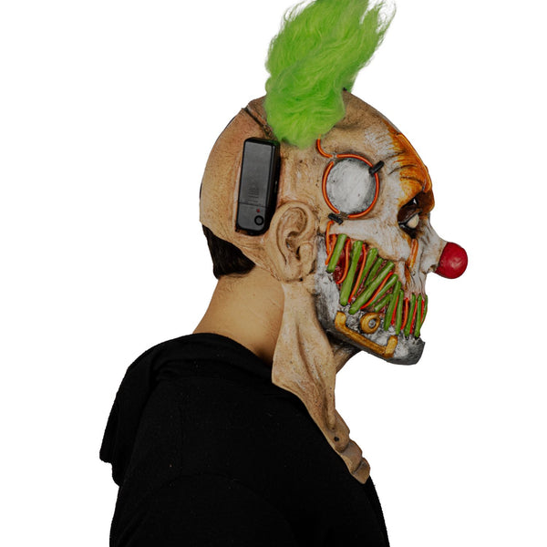 Máscara Stiched Sonrisa Payaso Ghoulish - Disfraz de Látex, Peluche, Hilo LED para Halloween y Día de Muertos