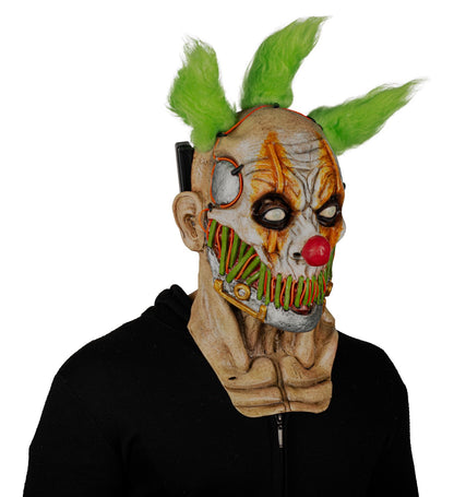 Máscara Stiched Sonrisa Payaso Ghoulish - Disfraz de Látex, Peluche, Hilo LED para Halloween y Día de Muertos