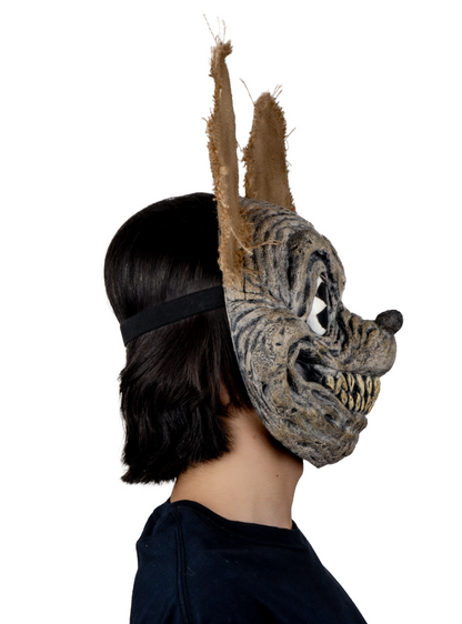 Máscara Tenebroso Ratón Pege - Disfraz de Látex, Yute para Halloween y Día de Muertos