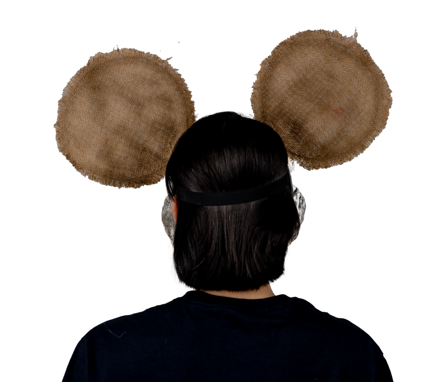 Máscara Tenebroso Ratón Pege - Disfraz de Látex, Yute para Halloween y Día de Muertos