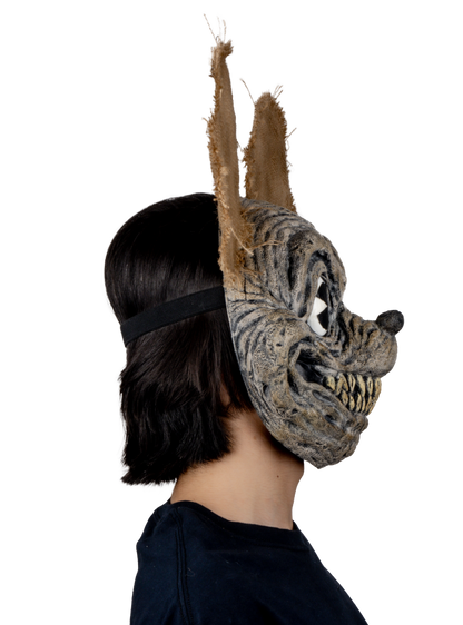 Máscara Tenebroso Ratón Pege - Disfraz de Látex, Yute para Halloween y Día de Muertos