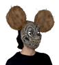 Máscara Tenebroso Ratón Pege - Disfraz de Látex, Yute para Halloween y Día de Muertos