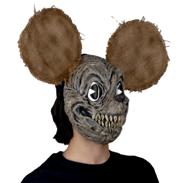 Máscara Tenebroso Ratón Pege - Disfraz de Látex, Yute para Halloween y Día de Muertos