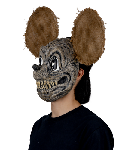 Máscara Tenebroso Ratón Pege - Disfraz de Látex, Yute para Halloween y Día de Muertos