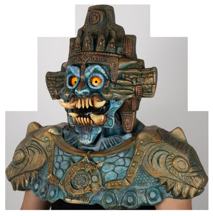 Máscara Tláloc Disfraz Kit Ghoulish - Disfraz de Látex para Halloween y Día de Muertos