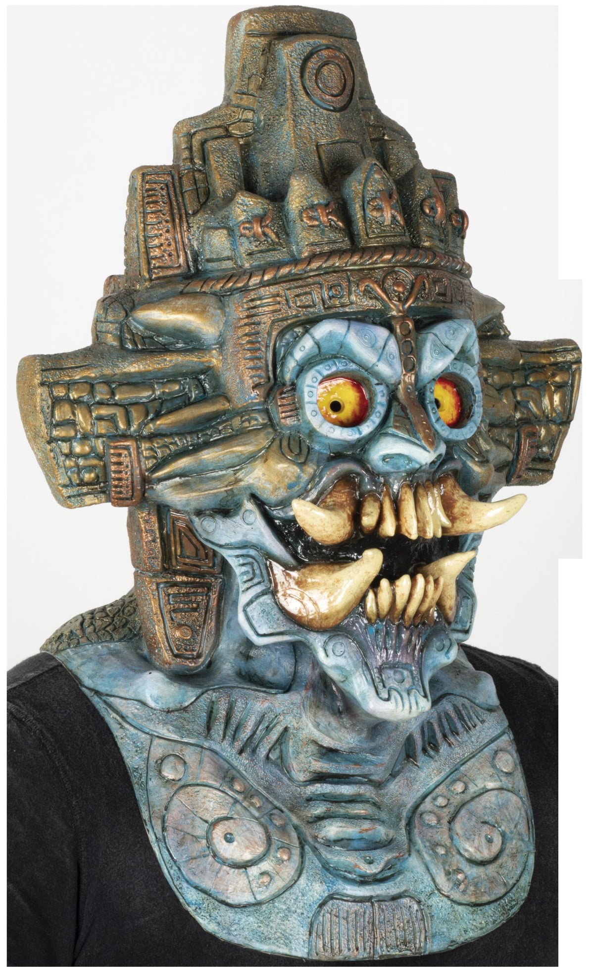 Máscara Tláloc Ghoulish - Disfraz de Látex para Halloween y Día de Muertos