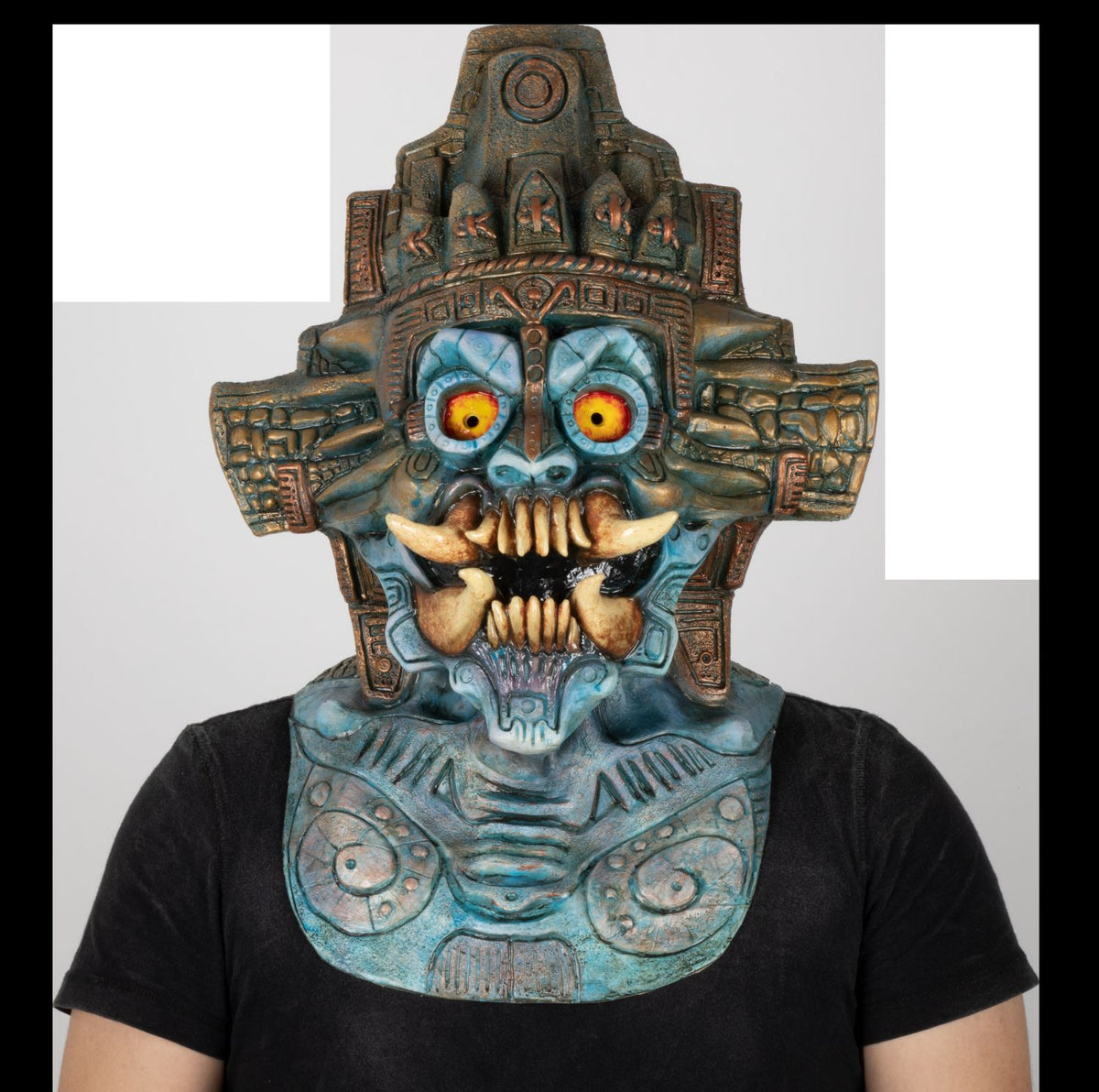 Máscara Tláloc Ghoulish - Disfraz de Látex para Halloween y Día de Muertos