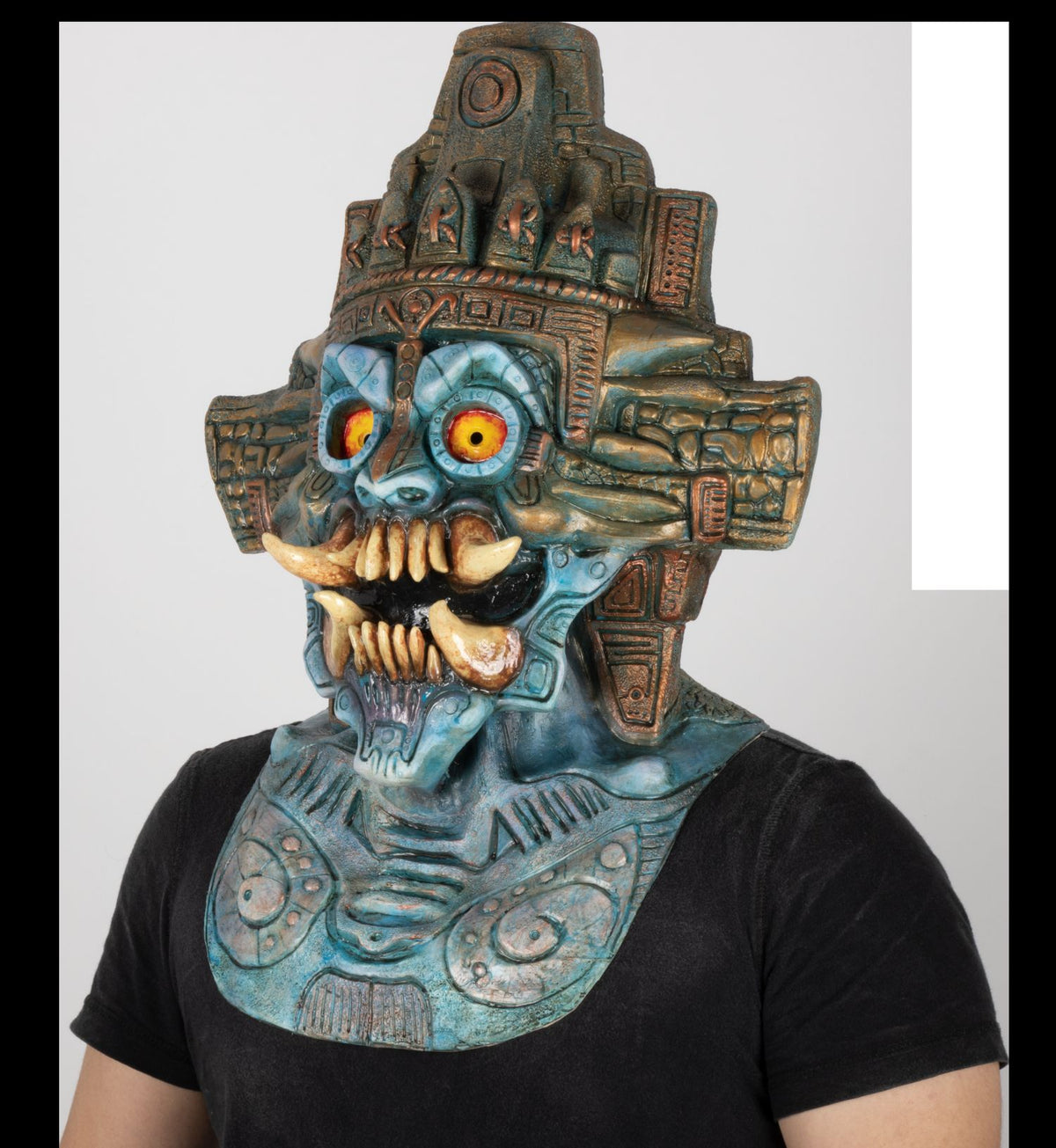 Máscara Tláloc Ghoulish - Disfraz de Látex para Halloween y Día de Muertos