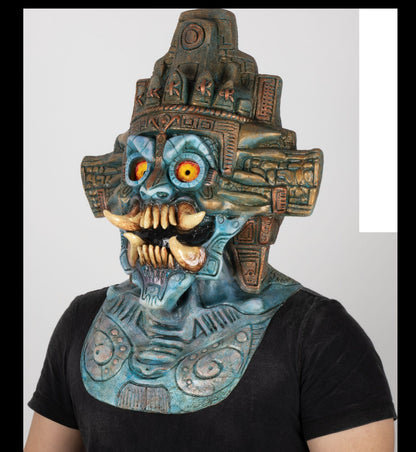Máscara Tláloc Ghoulish - Disfraz de Látex para Halloween y Día de Muertos