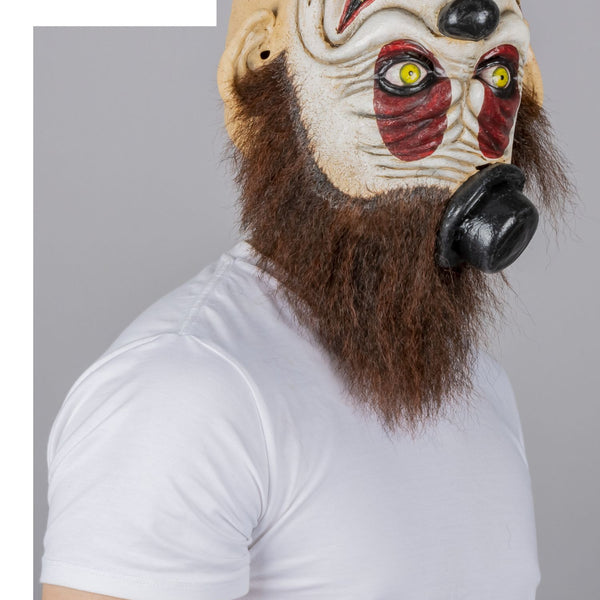 Máscara Upside Grin Payaso Ghoulish - Disfraz de Látex, Kankalon para Halloween y Día de Muertos